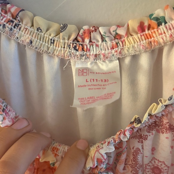 No Boundaries High Low Dress in Orange and Pink - Picture 2 of 4